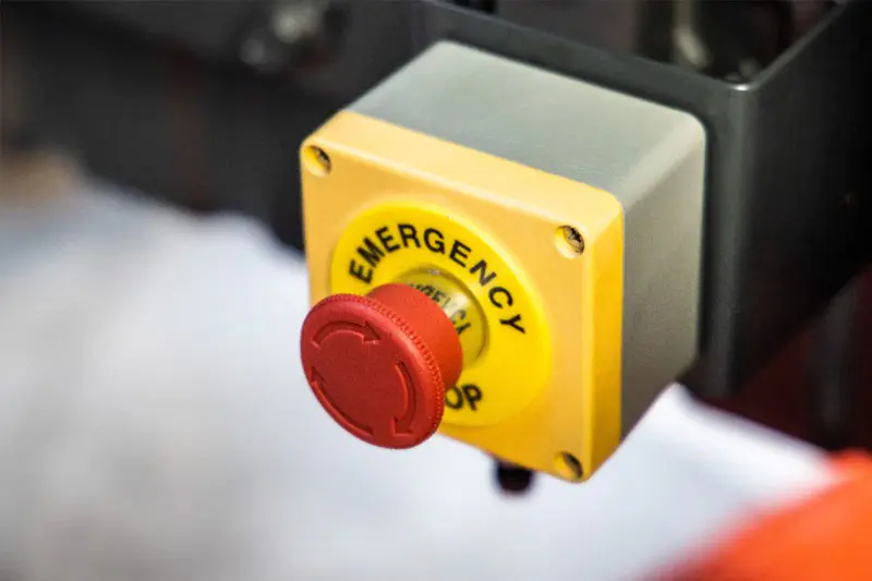 Application of emergency stop button