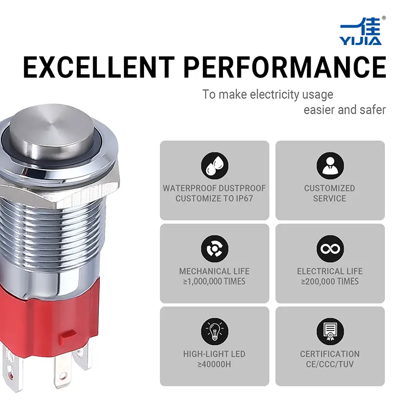 High Current Push Button Switch