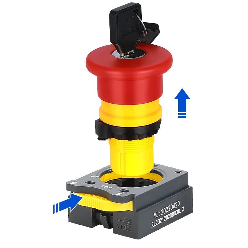 Keyed Emergency Stop Button