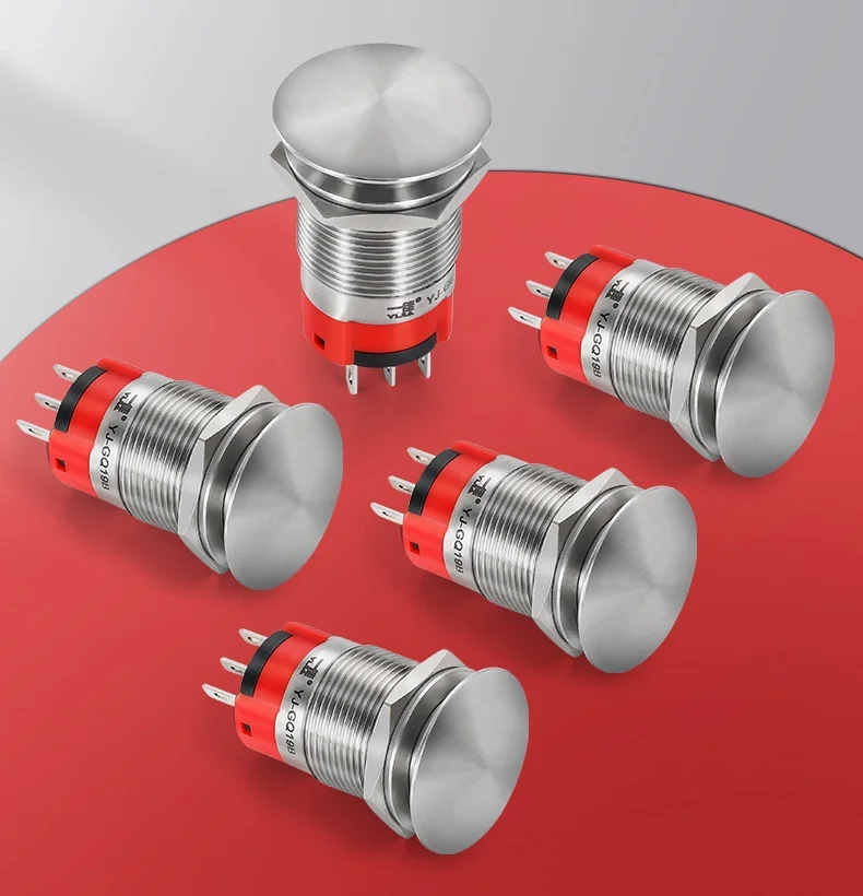 Mushroom Type Colour Metal Push Button Switch