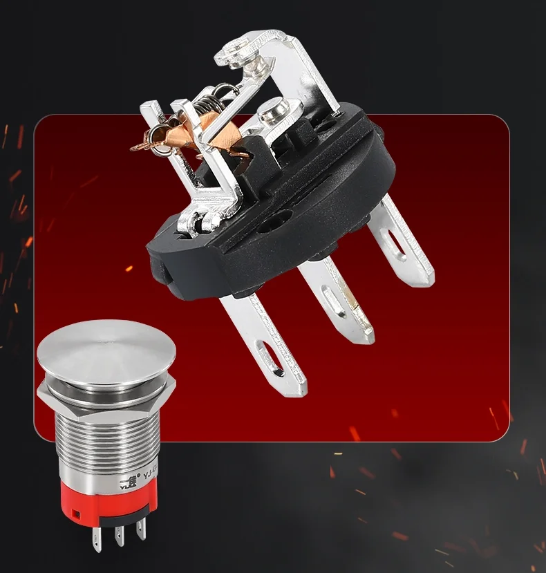 Mushroom Type Colour Metal Push Button Switch